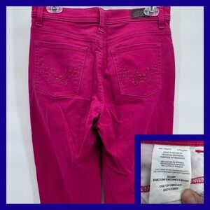Lee Classic Fit Women's Pink Jeans Size 8 Medium Embellished Back‎ Pockets